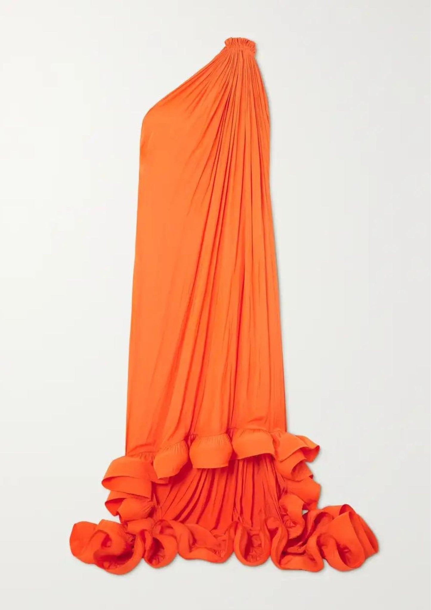One-Shoulder Ruffled Gown