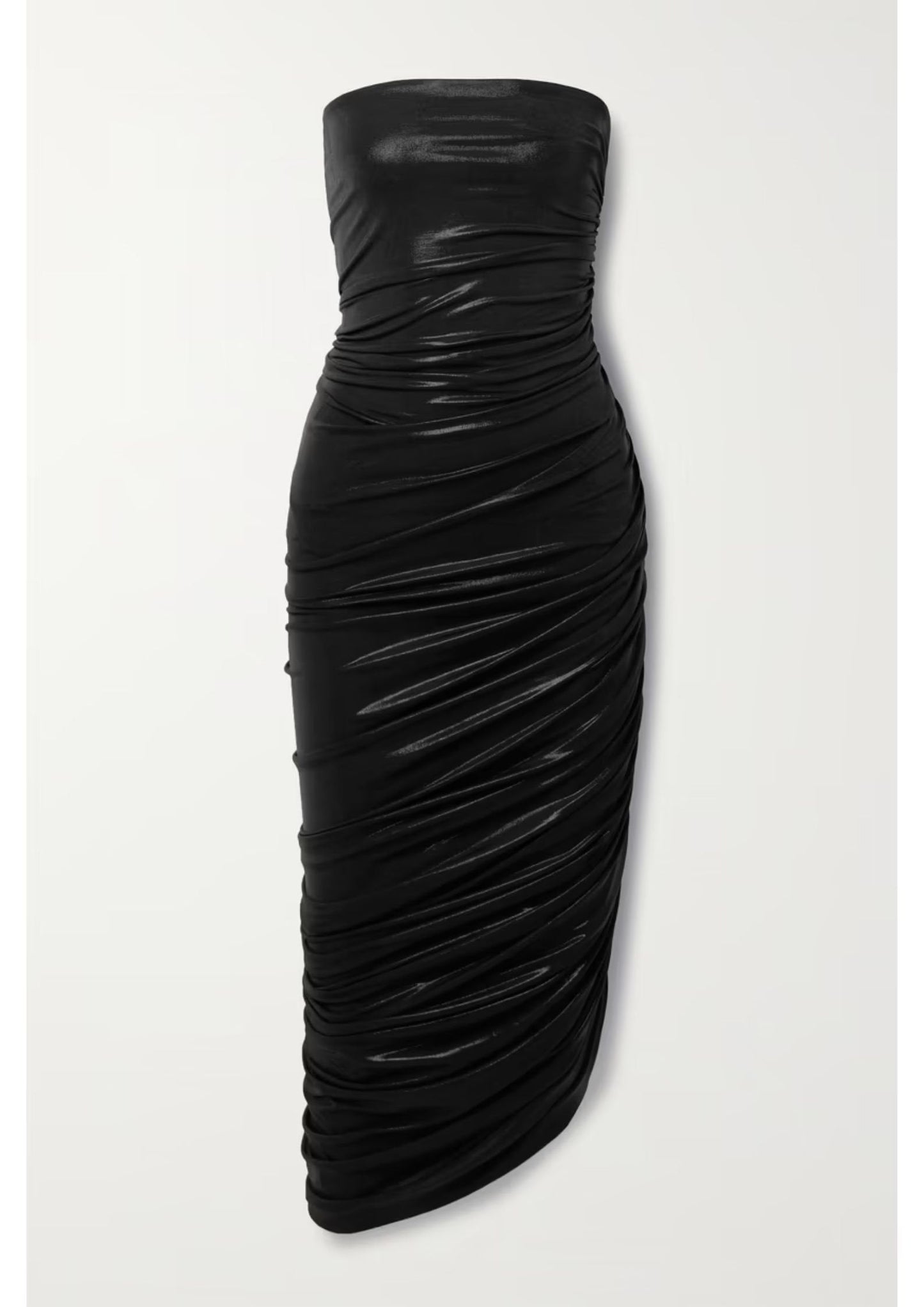 Strapless Ruched Asymmetric Dress