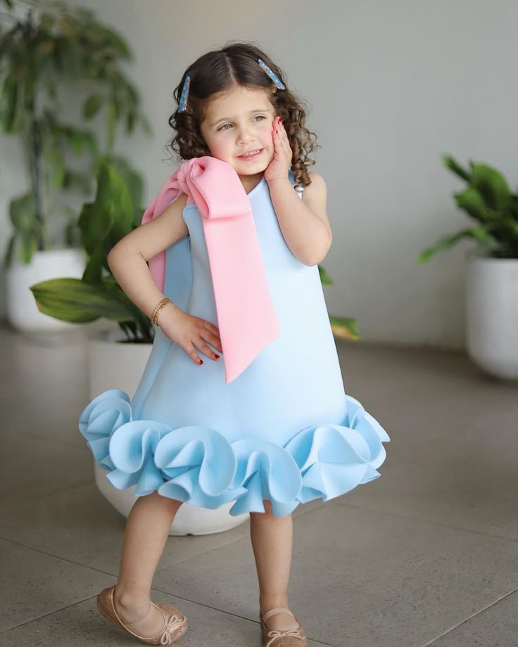 Bloom Bow & Ruffle Dress