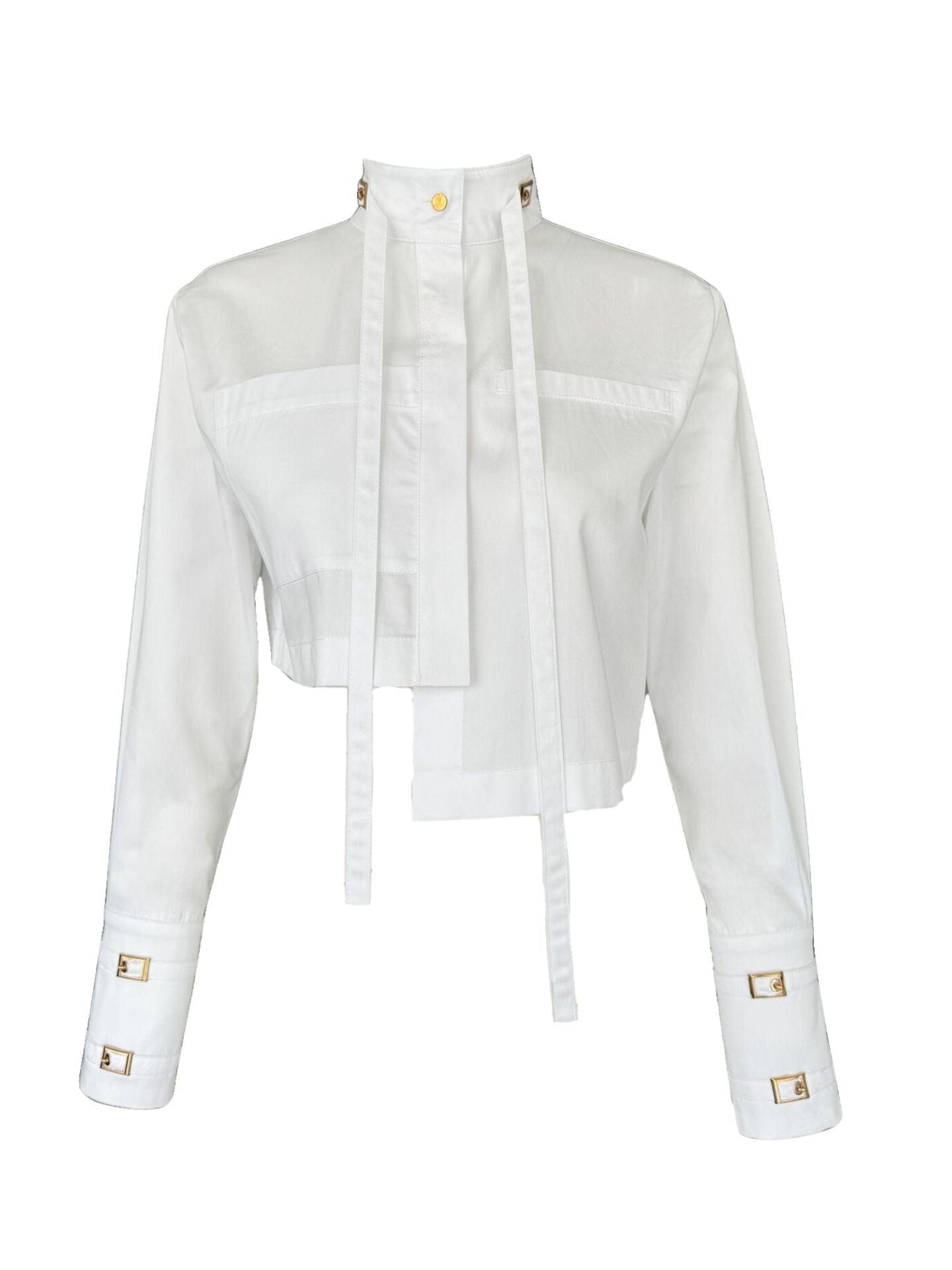 Buckle Up Cropped Shirt