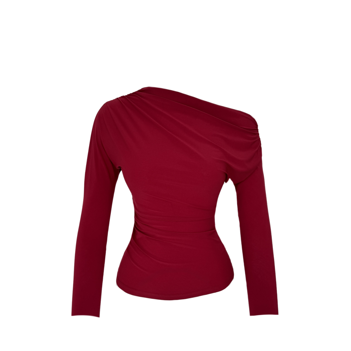 Mocha Muse Collar Draped Top
