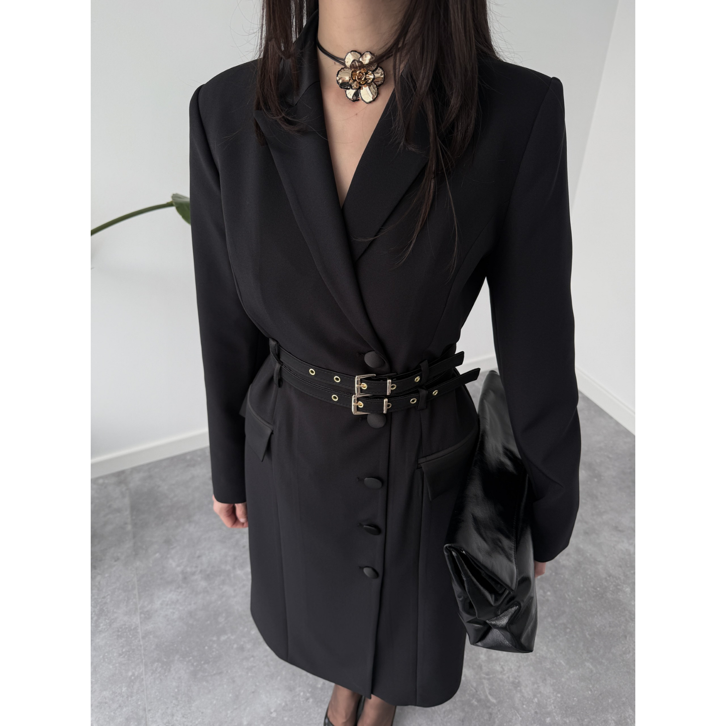 Monochrome Blazer Dress