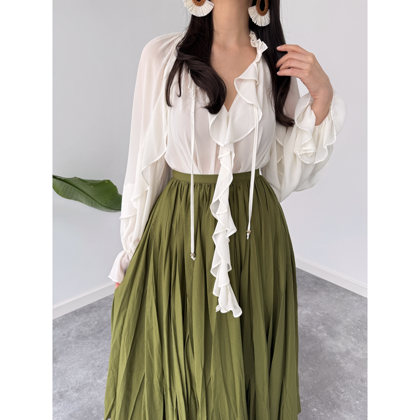 Breezy Wrinkled Skirt