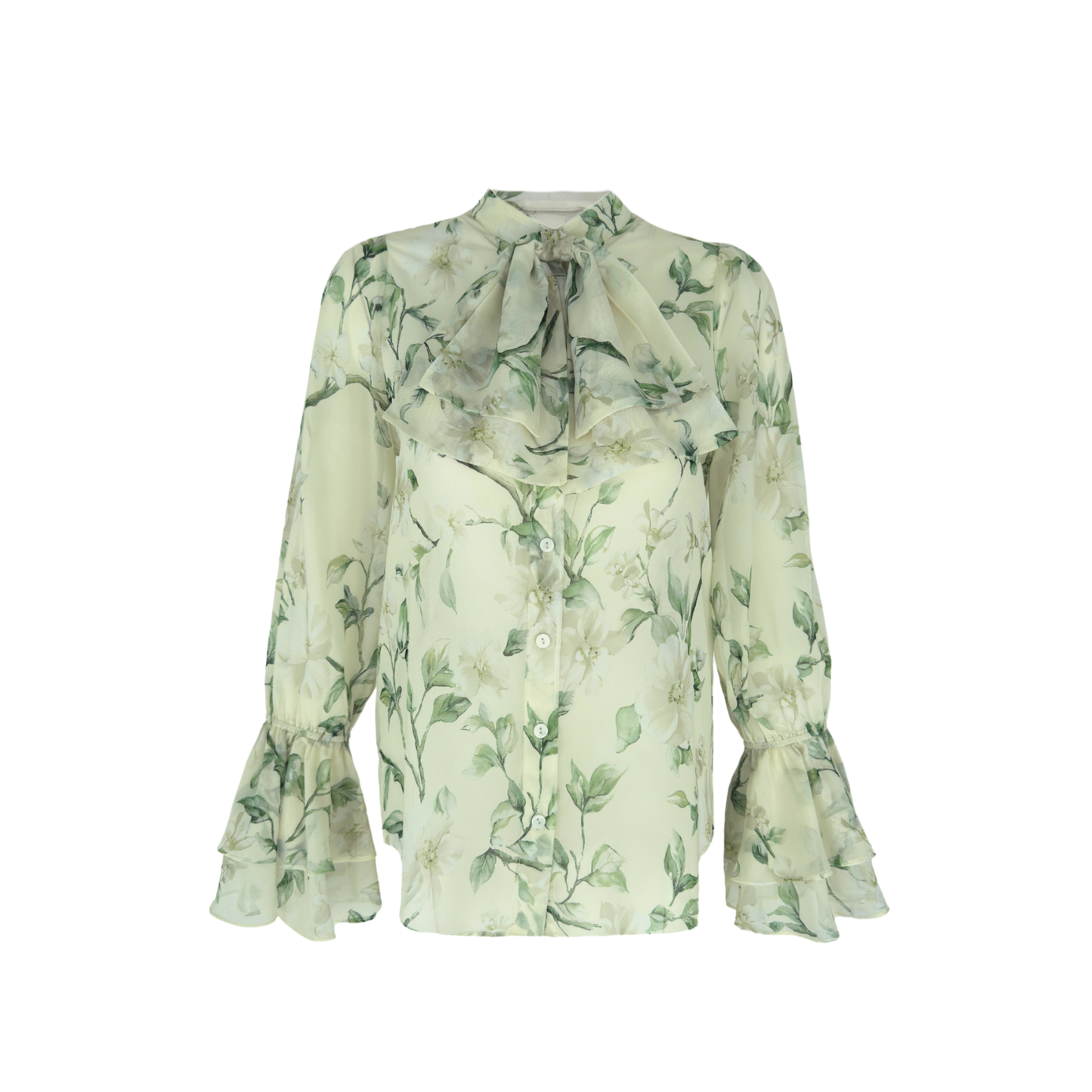 Bloomlight Ruffle Tie Blouse