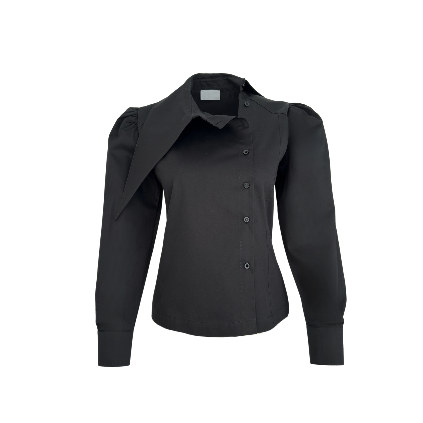 Berry Asymmetric Collar Detailed Shirt