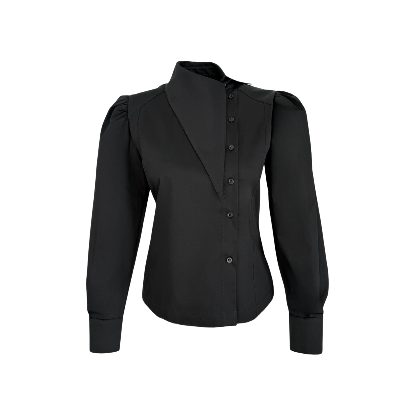 Berry Asymmetric Collar Detailed Shirt
