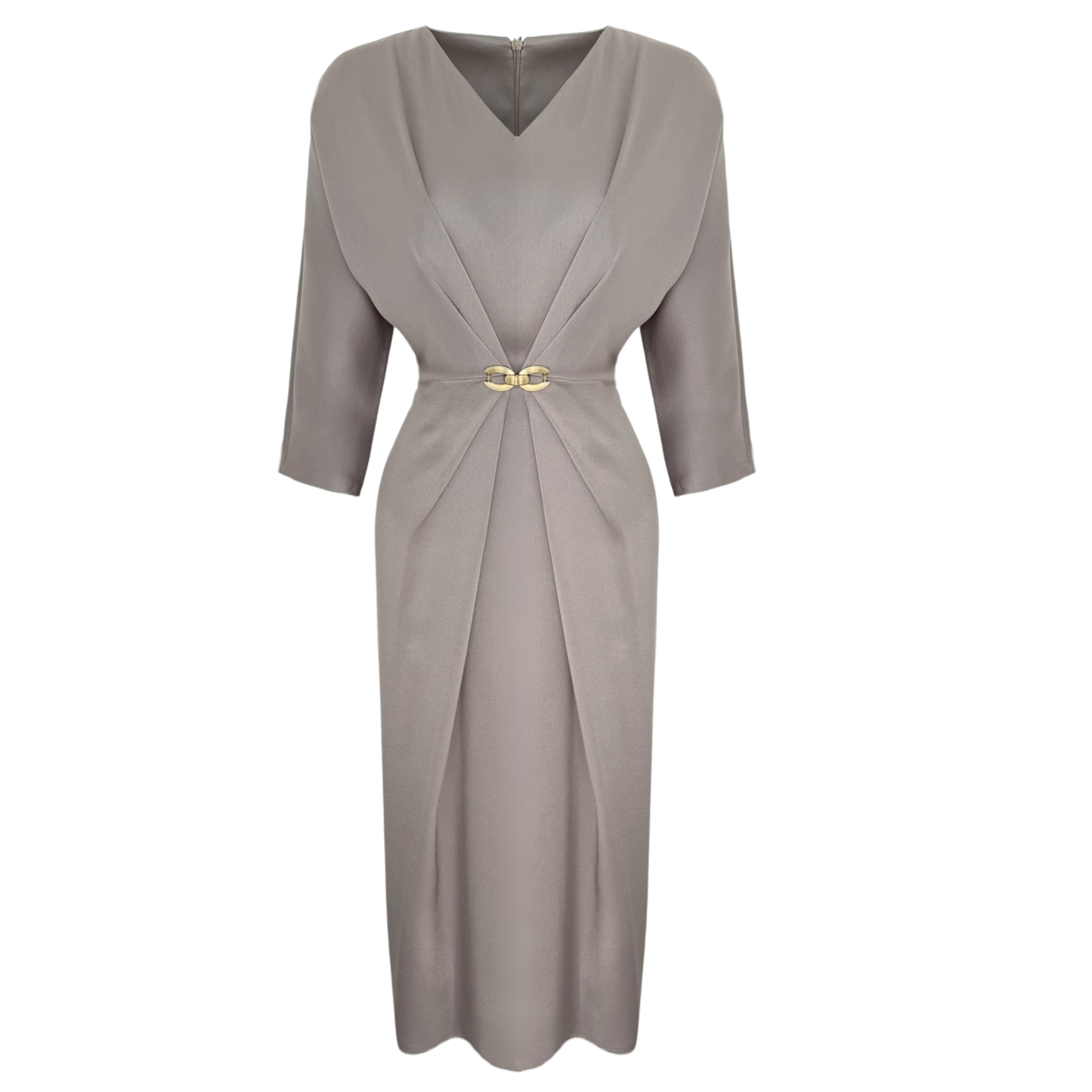 Soft Dusk Draped Midi