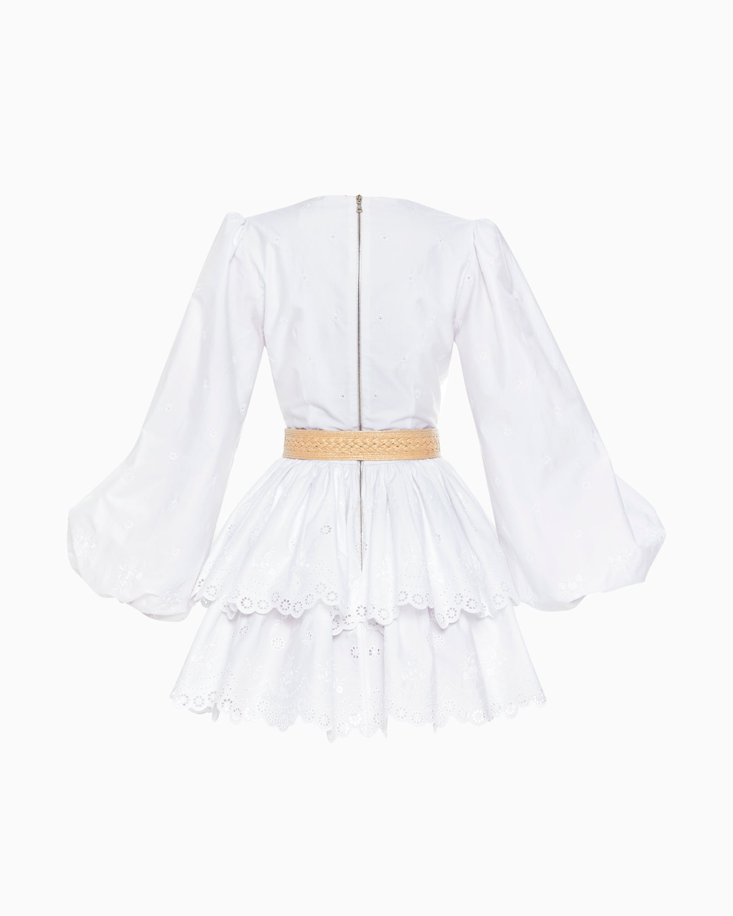 White V-Neck Dress