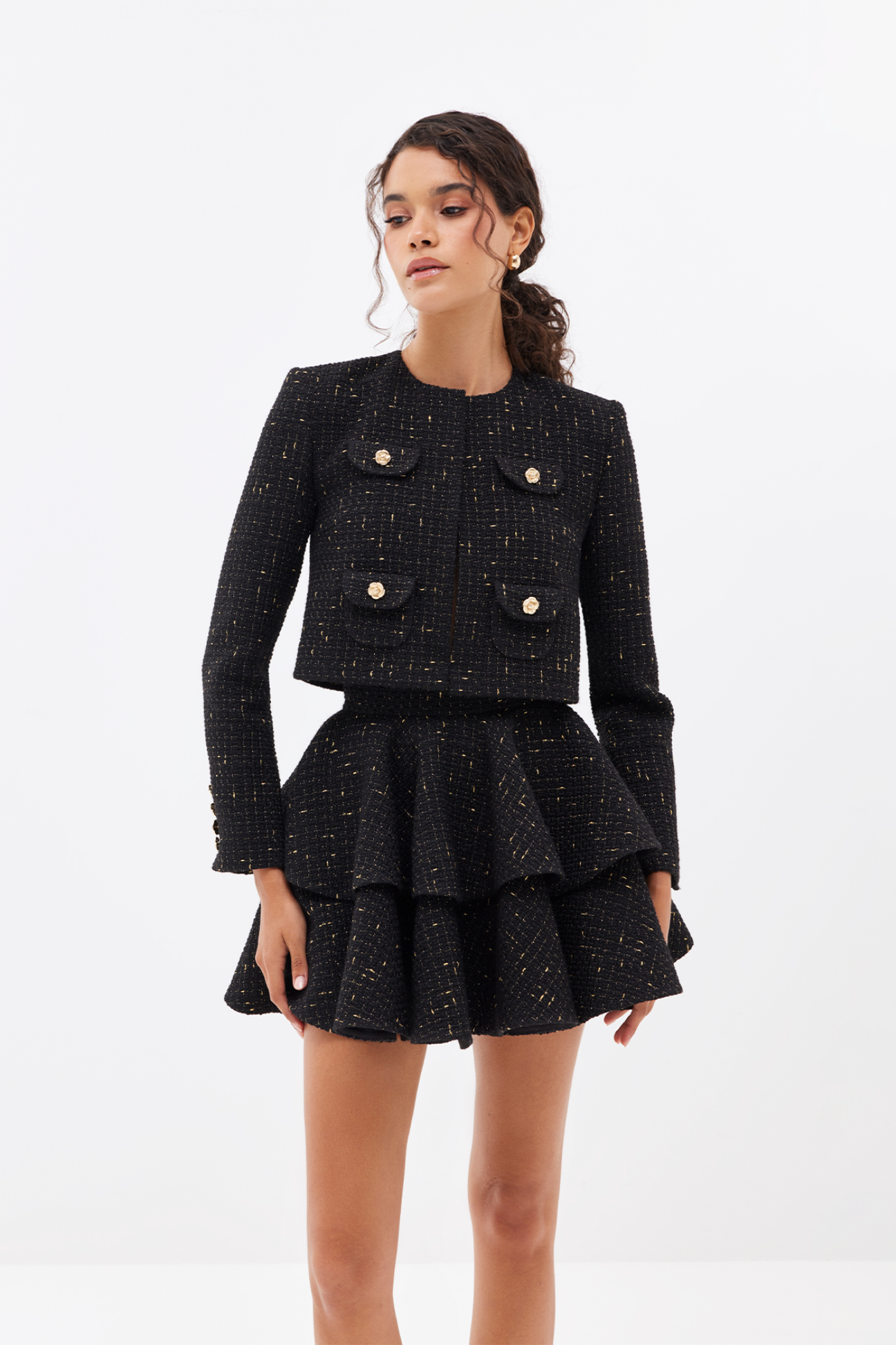 Black Tweed Co-Ord Set