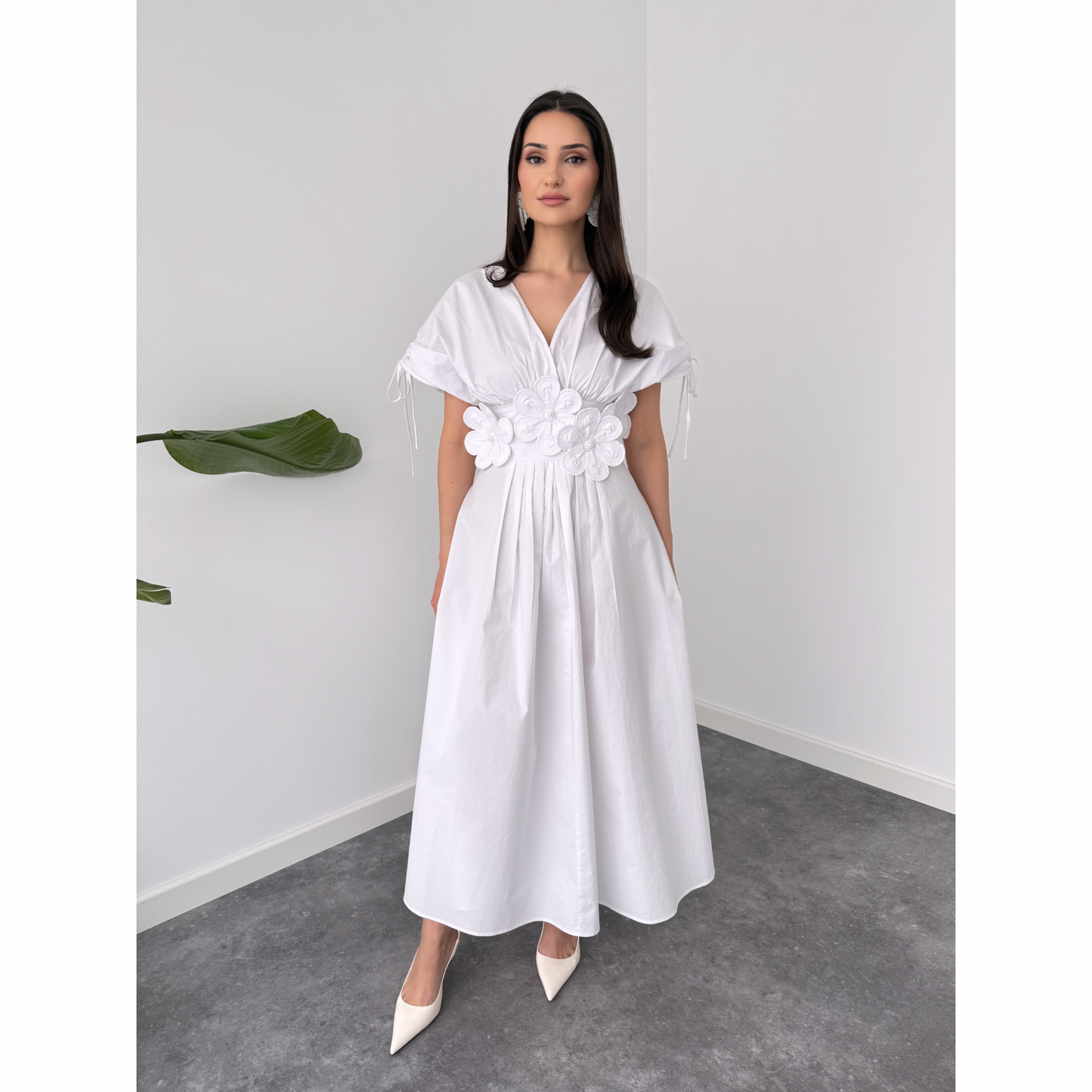 Valeria Floral Appliqué Dress