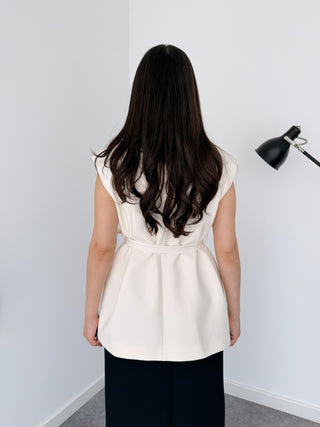 Structured Grace Belted Vest