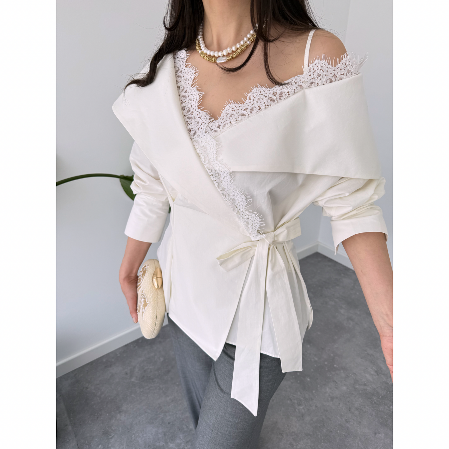 Serena Lace Wrap Shirt