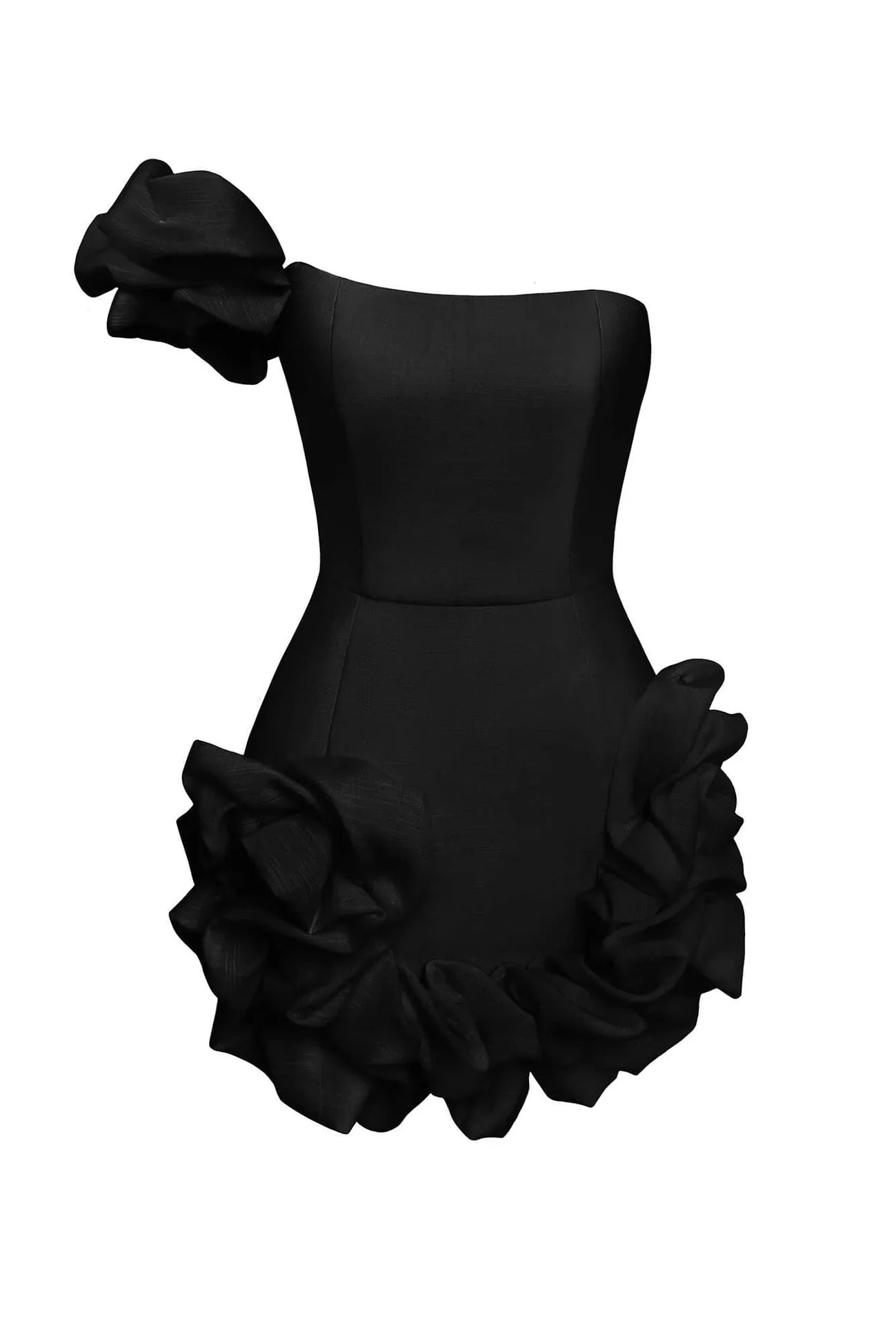 Dainty Bare One Shoulder Mini Dress