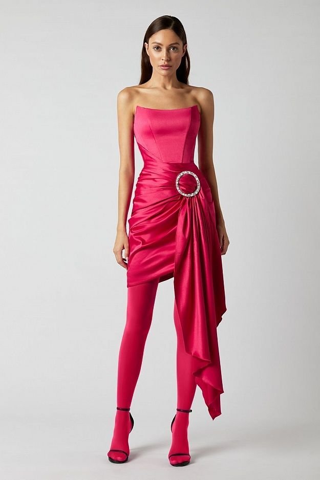 Regal Corset Wrap Dress