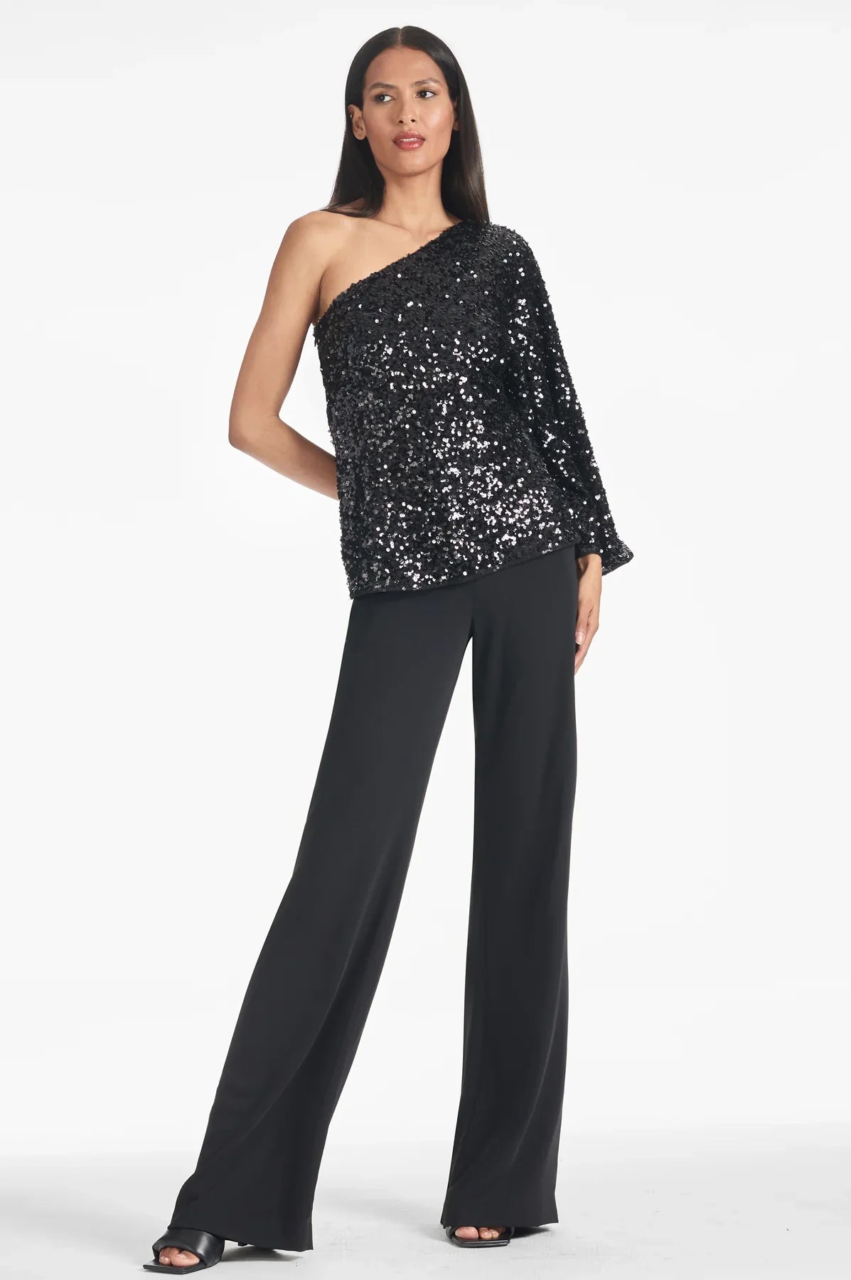 One Shoulder Sequined Set