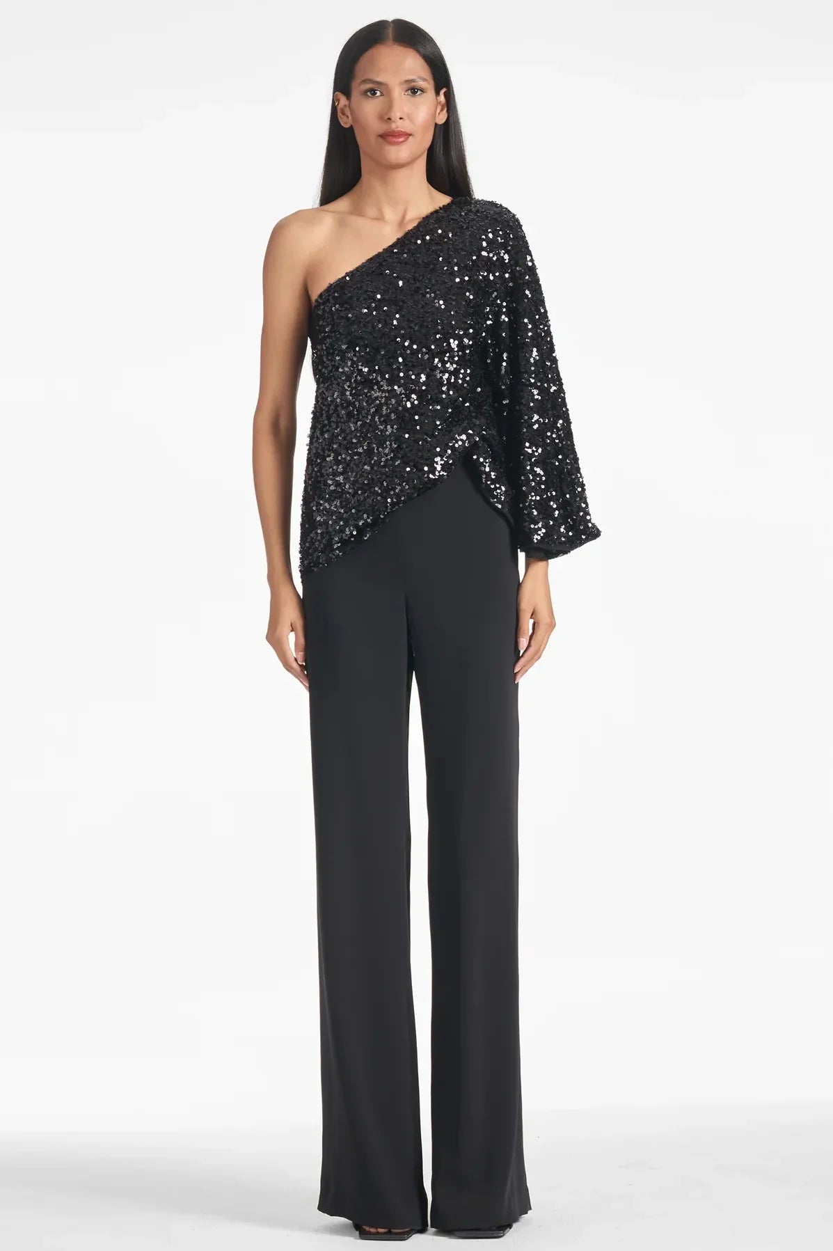 One Shoulder Sequined Set