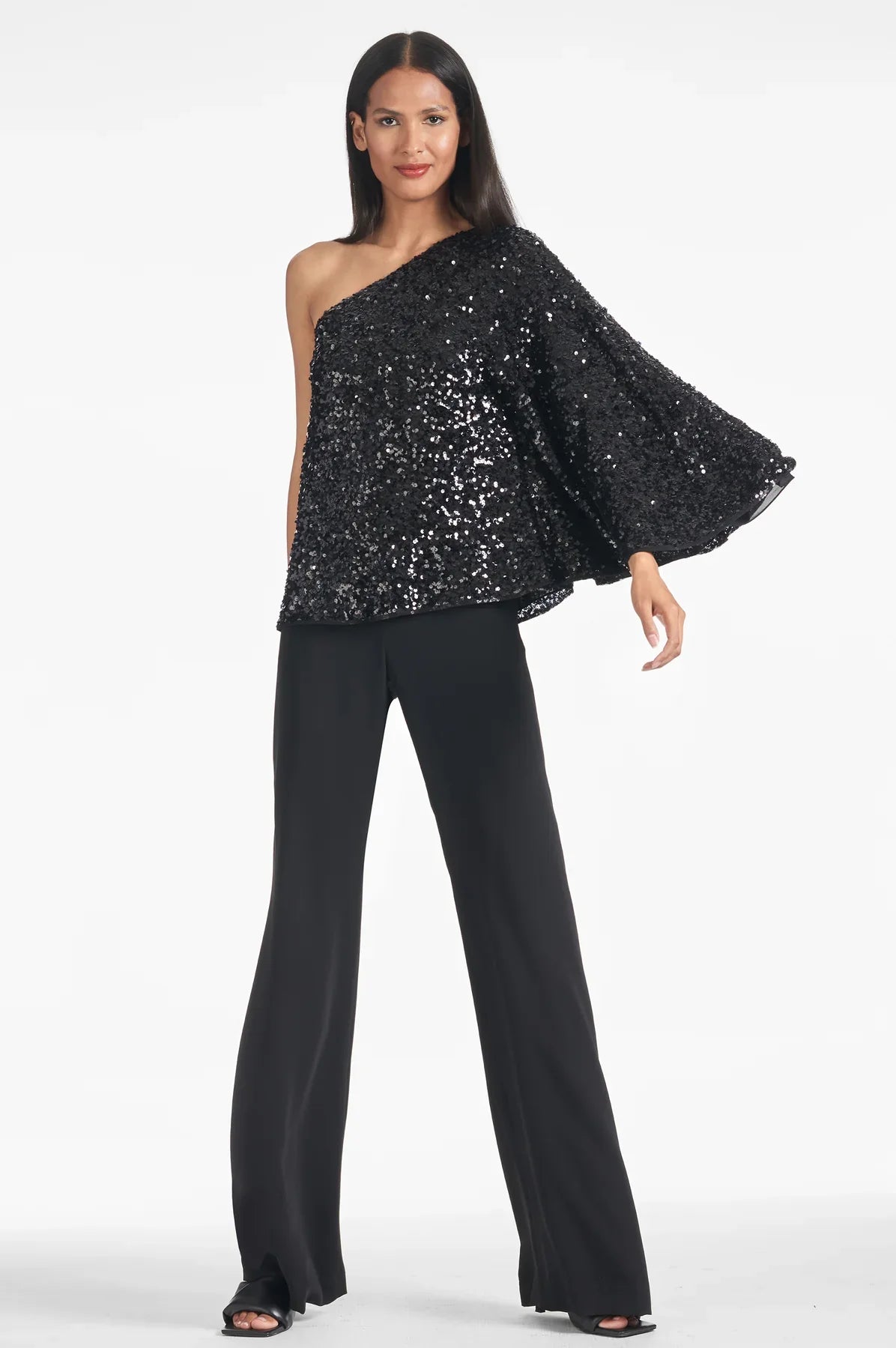 One Shoulder Sequined Set