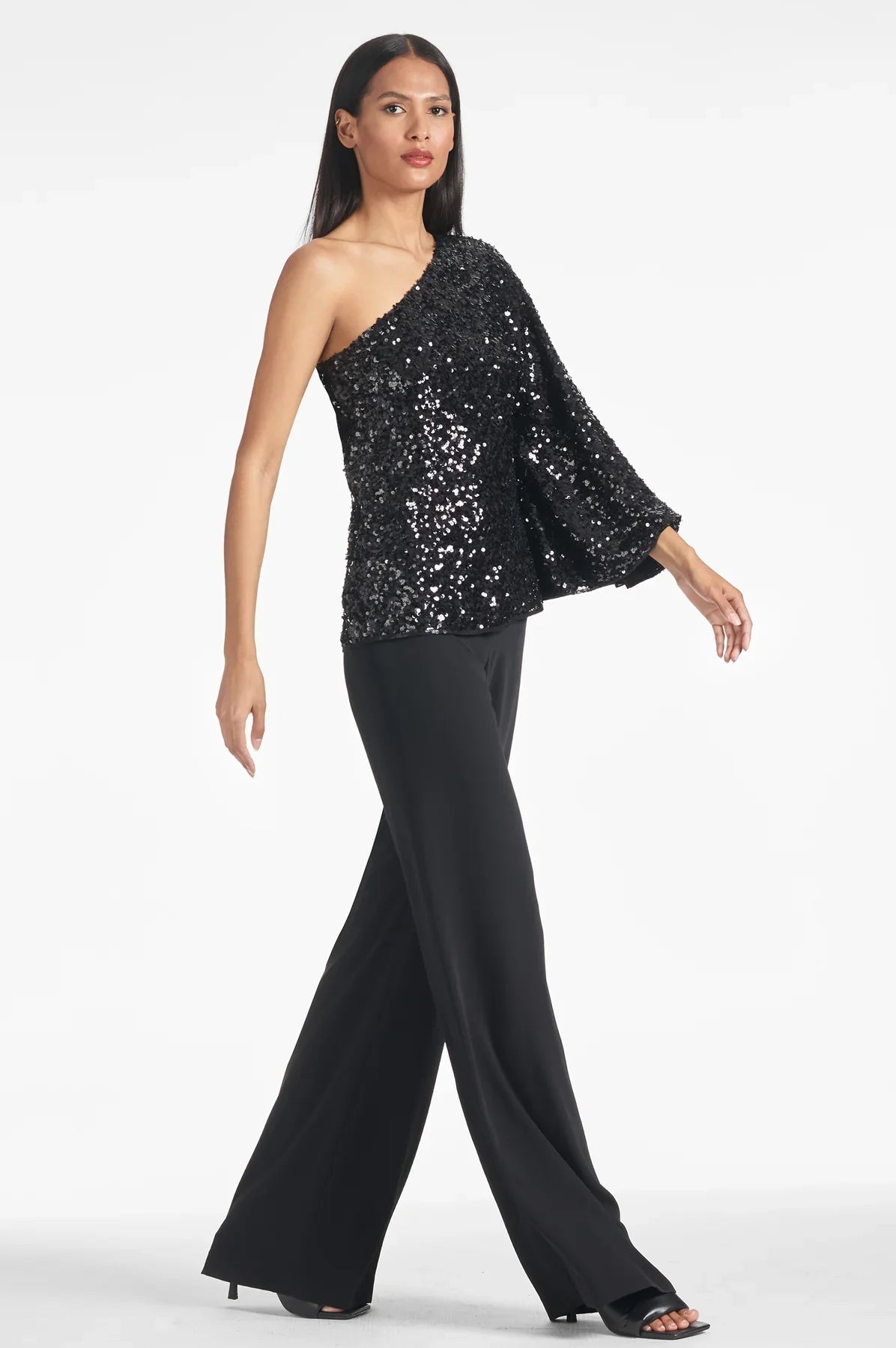 One Shoulder Sequined Set