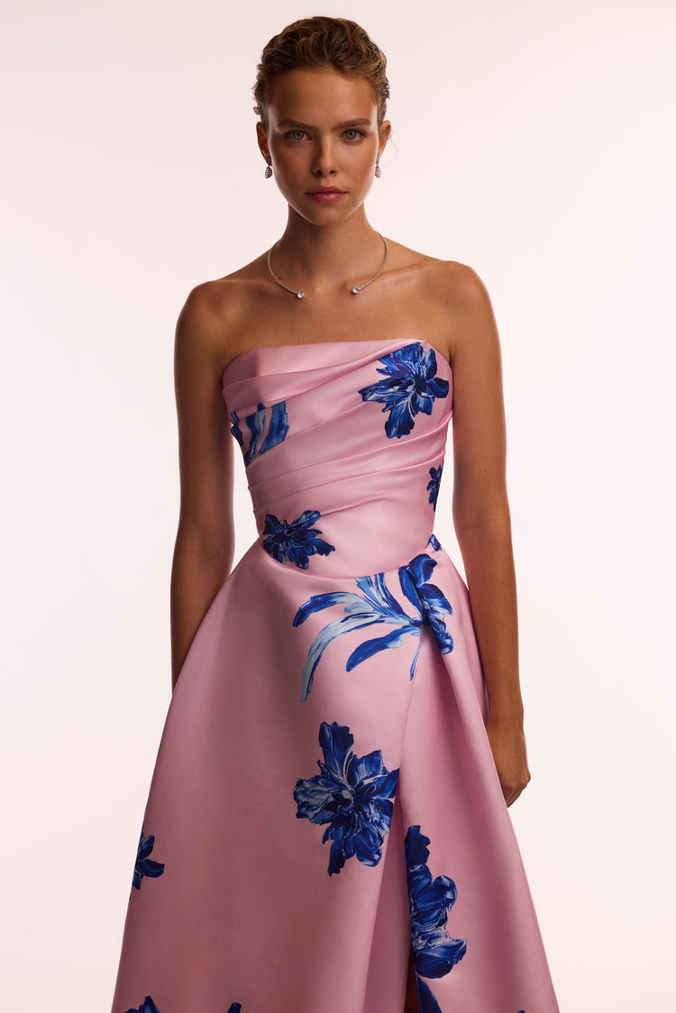 Summer Soirée Pink A-Line Maxi Dres