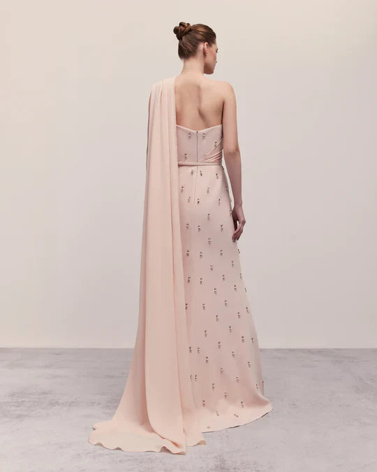 Blush Pleated Dress