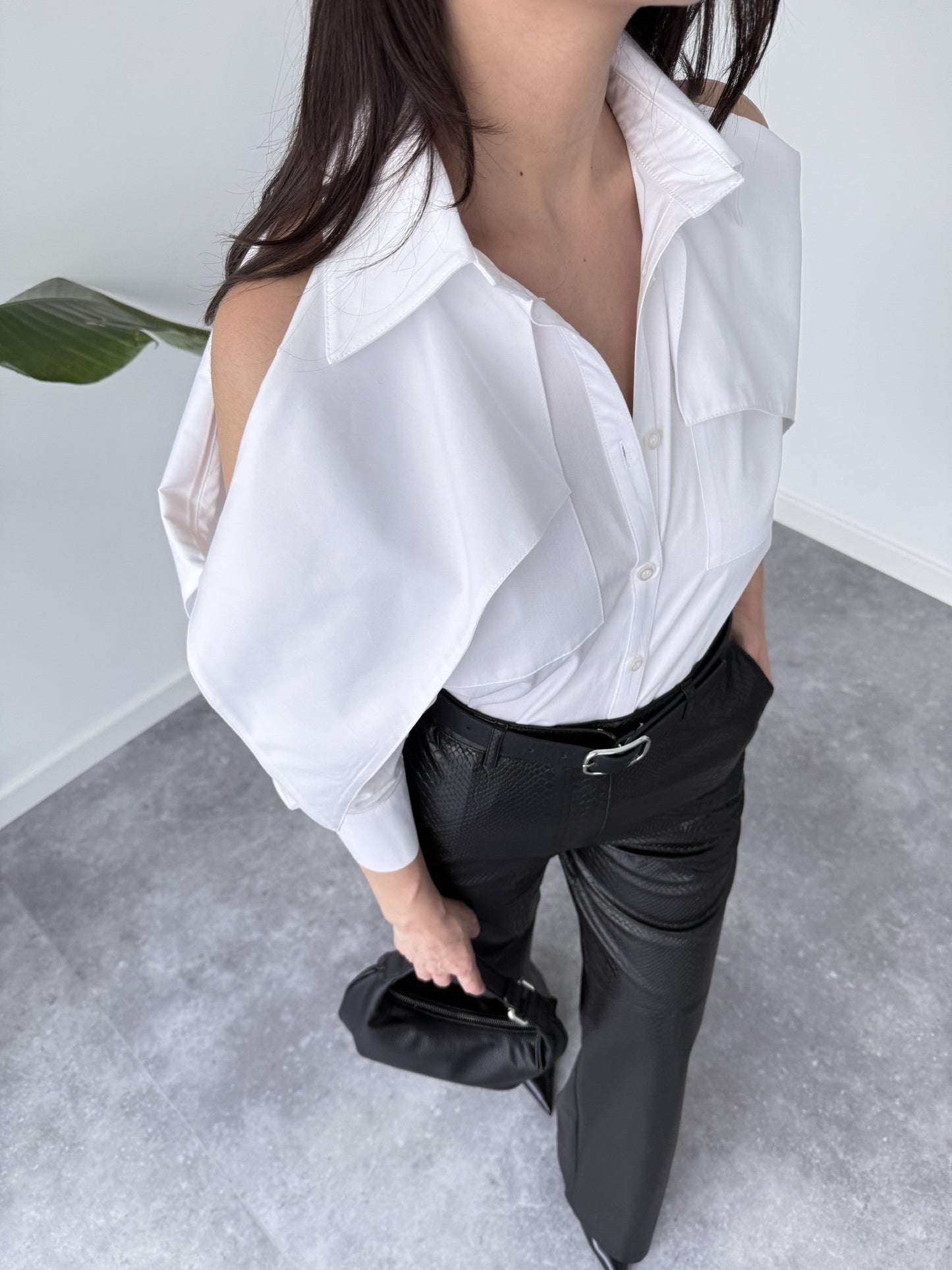 Window Detailed Shoulders Shirt