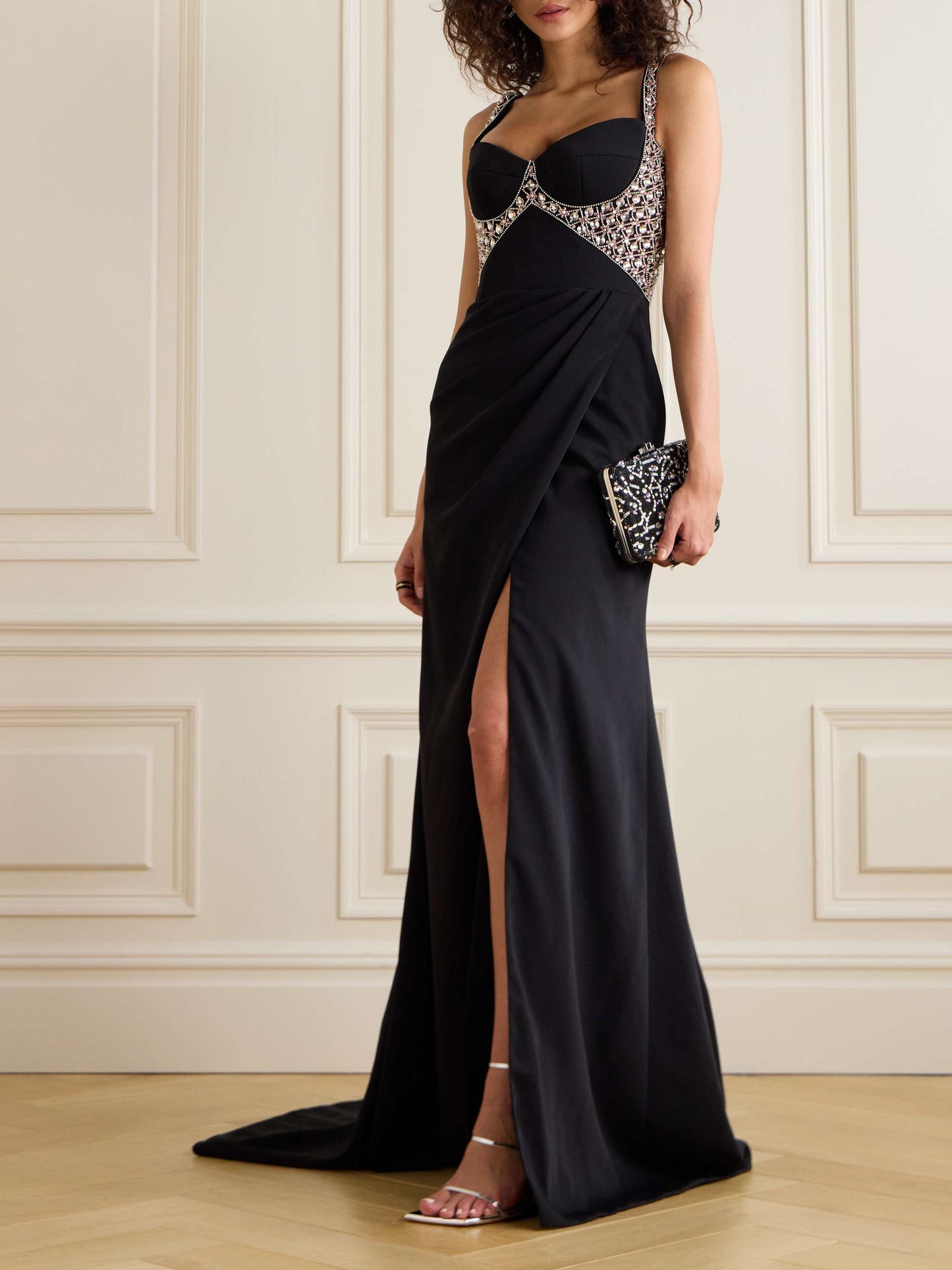 Crystal Embellished Cady Dress