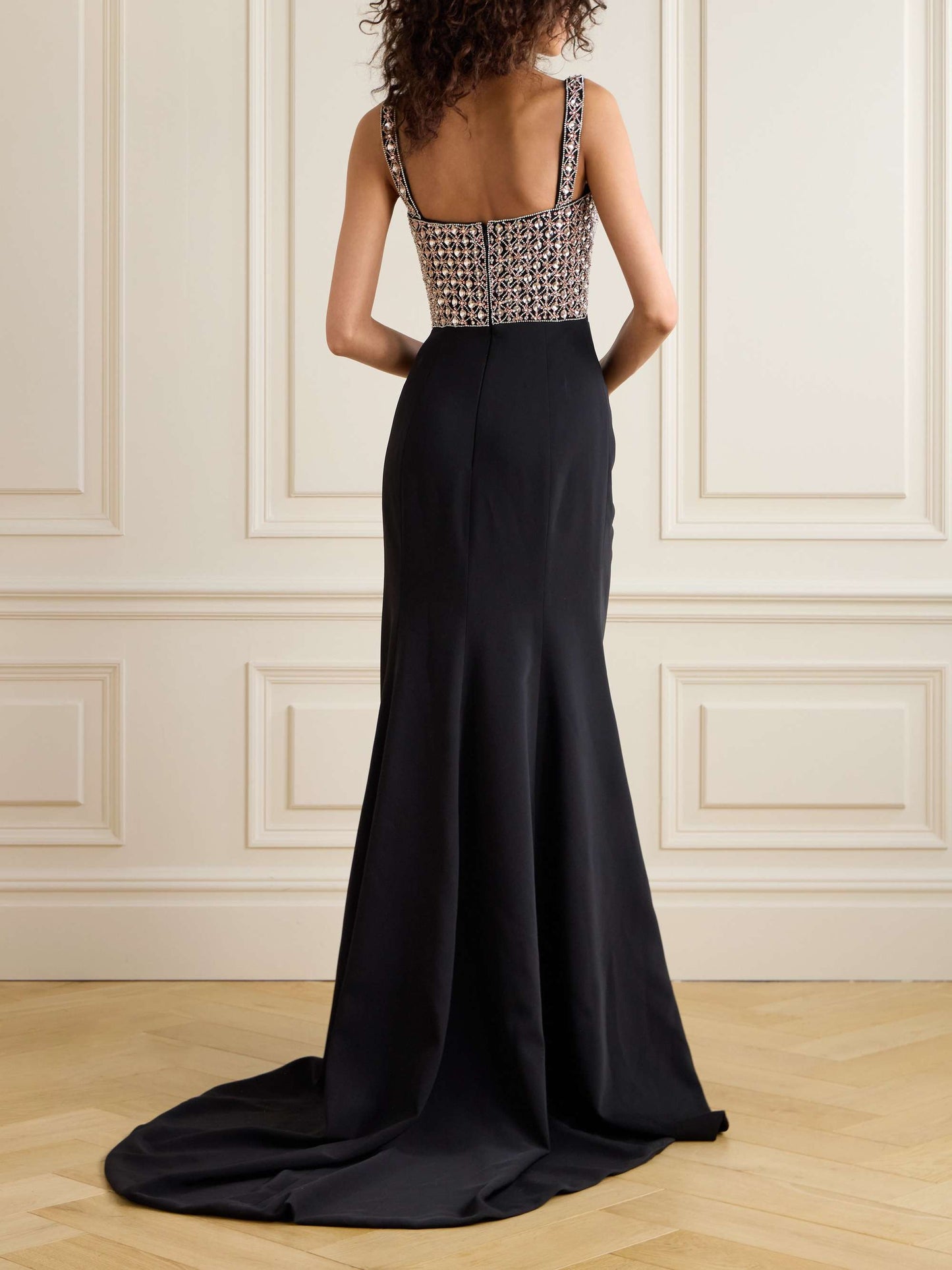 Crystal Embellished Cady Dress