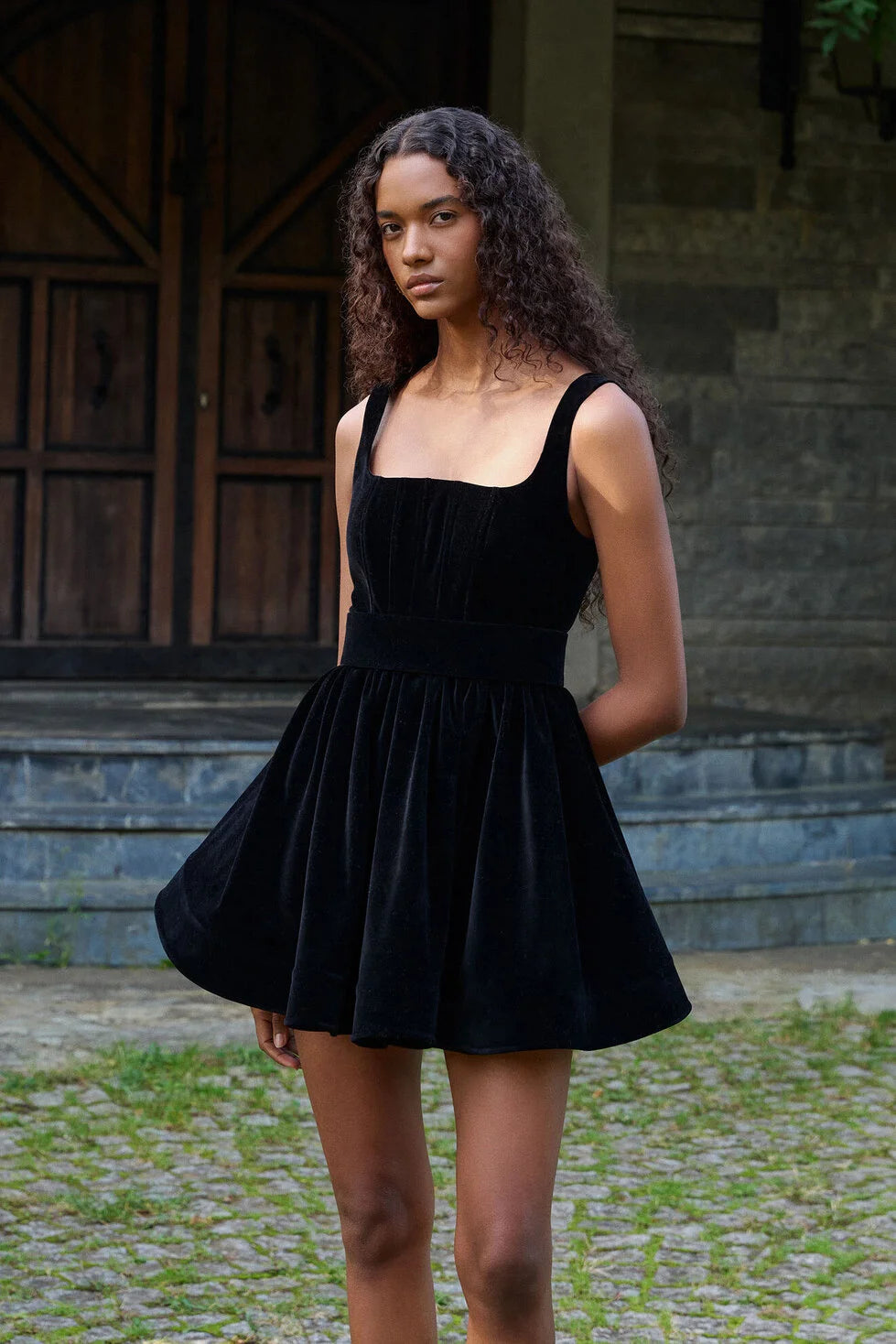 Velvet Vamp Mini Dress