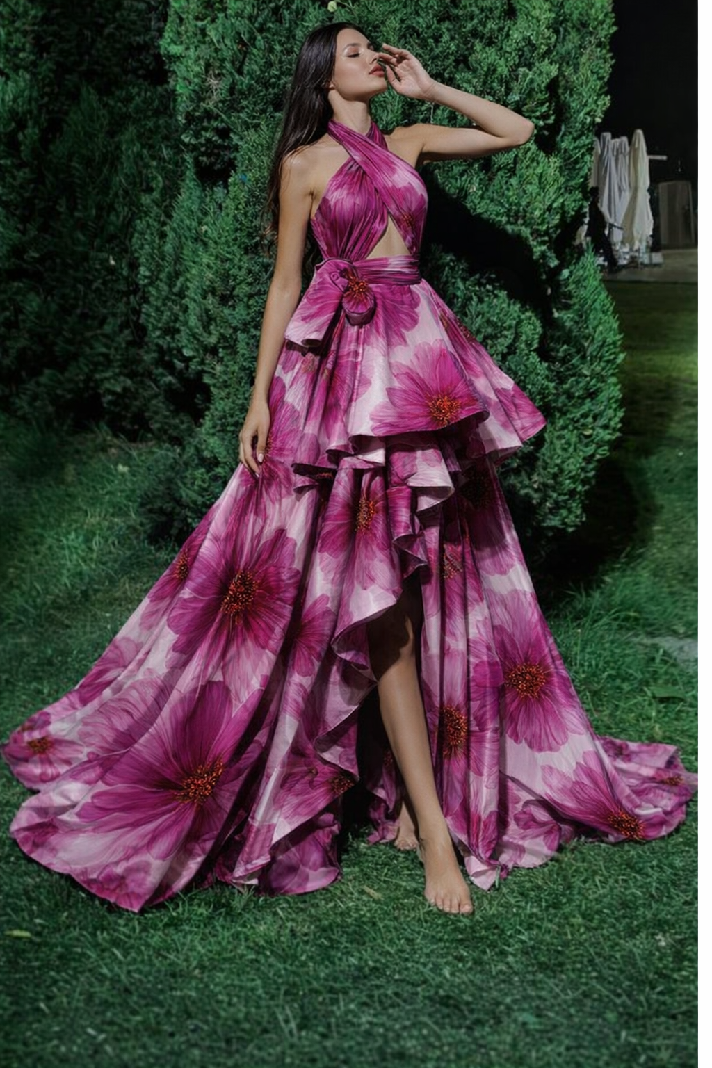 sia Bloom Cascade Gown