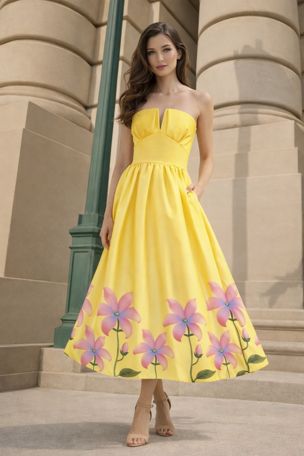 Soleil Bloom Midi Dress