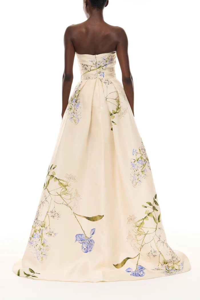 Botanical Peplum Elegance Dress
