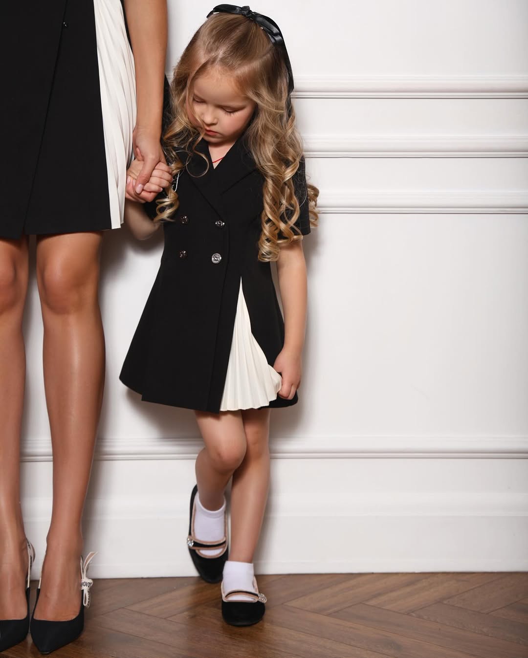 Pleated Elegance Mom + Me Set