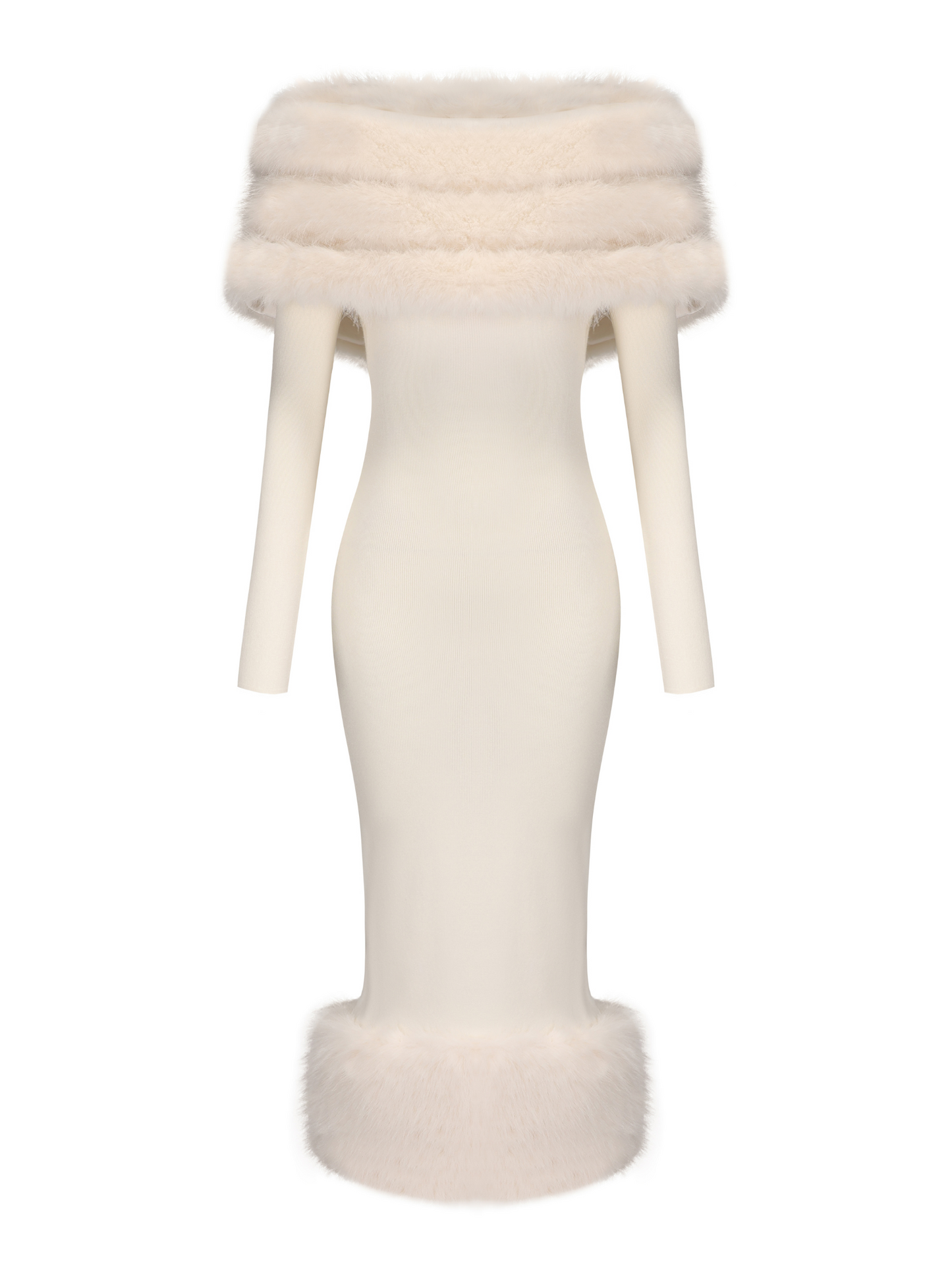 Mila Fur Midi Dress