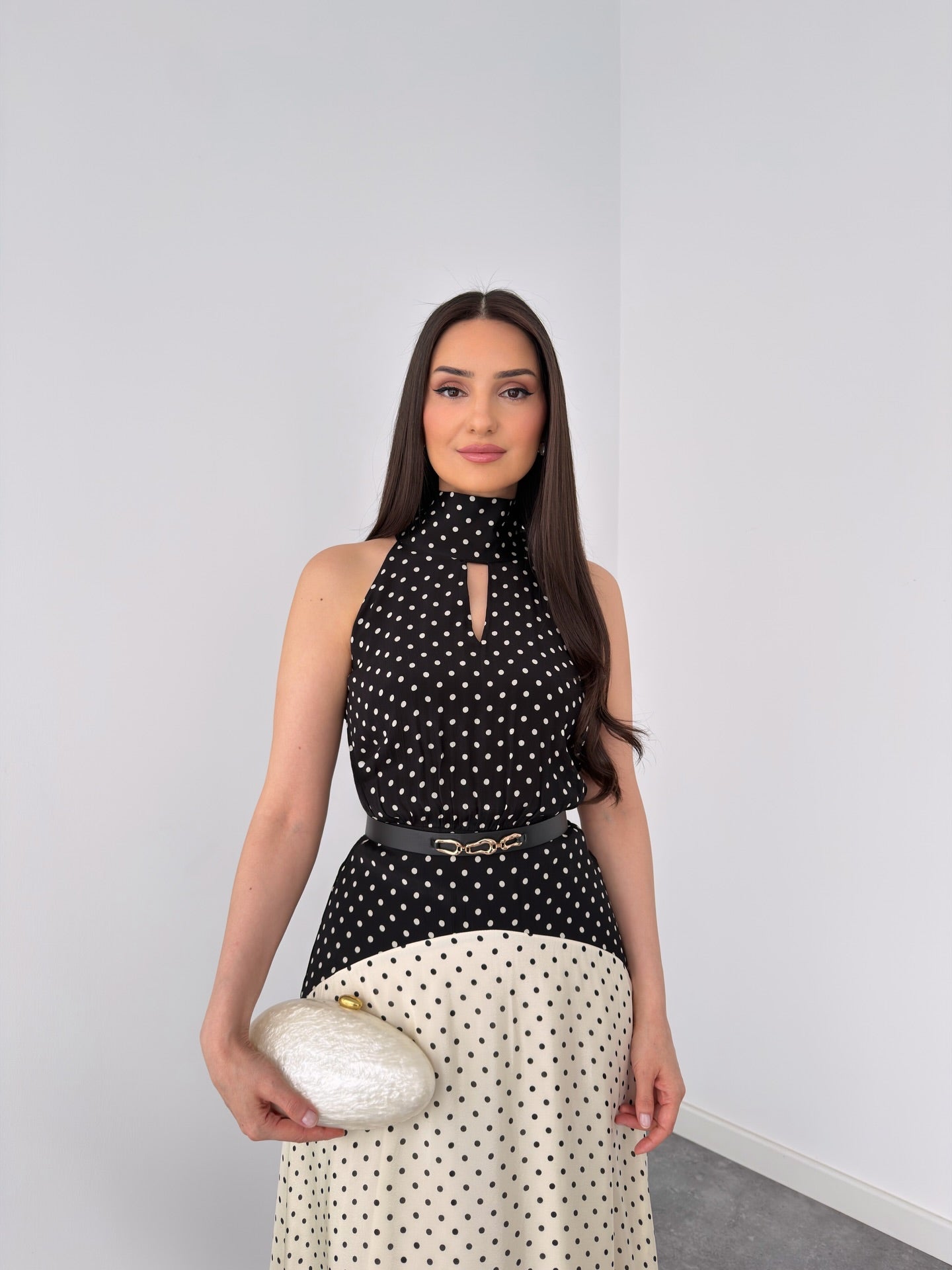 Polka Grace Halter Dress
