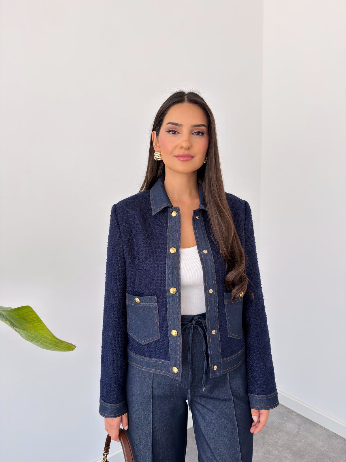 The Élan Tweed Denim Set
