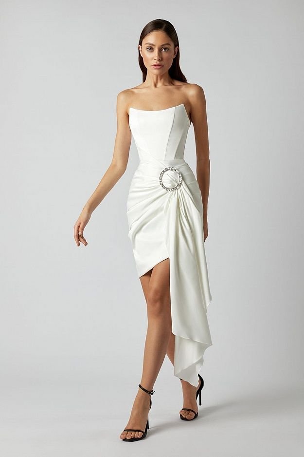 Regal Corset Wrap Dress