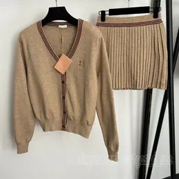 Button-Front Cardigan Set