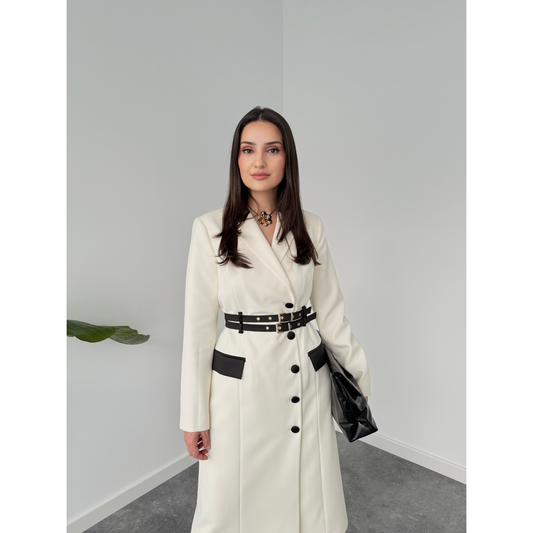 Monochrome Blazer Dress