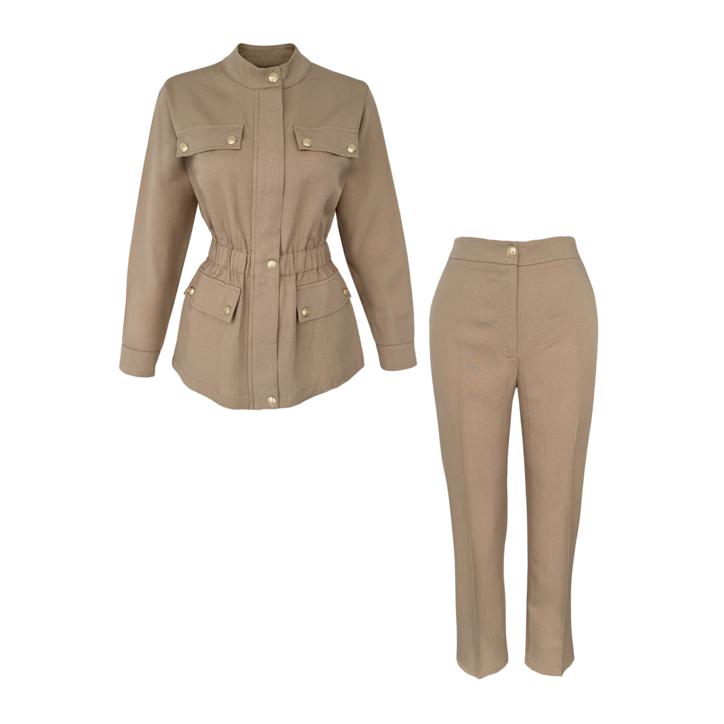 River Gold Buttoned Set