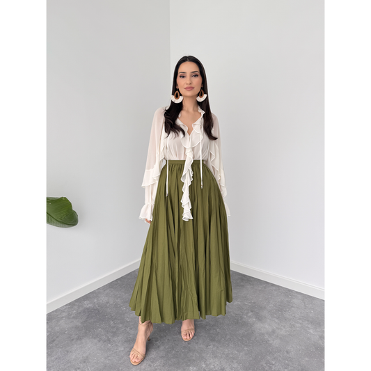 Breezy Wrinkled Skirt