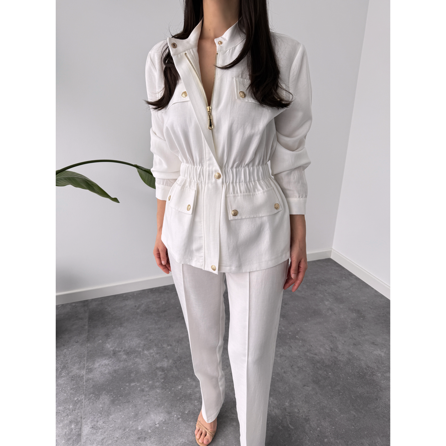 River Gold Buttoned Set