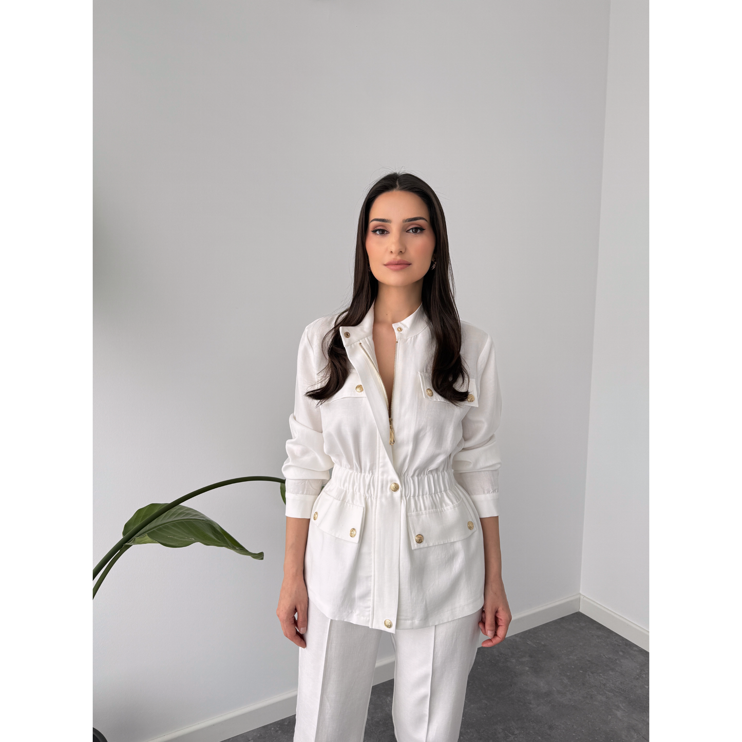 River Gold Buttoned Set