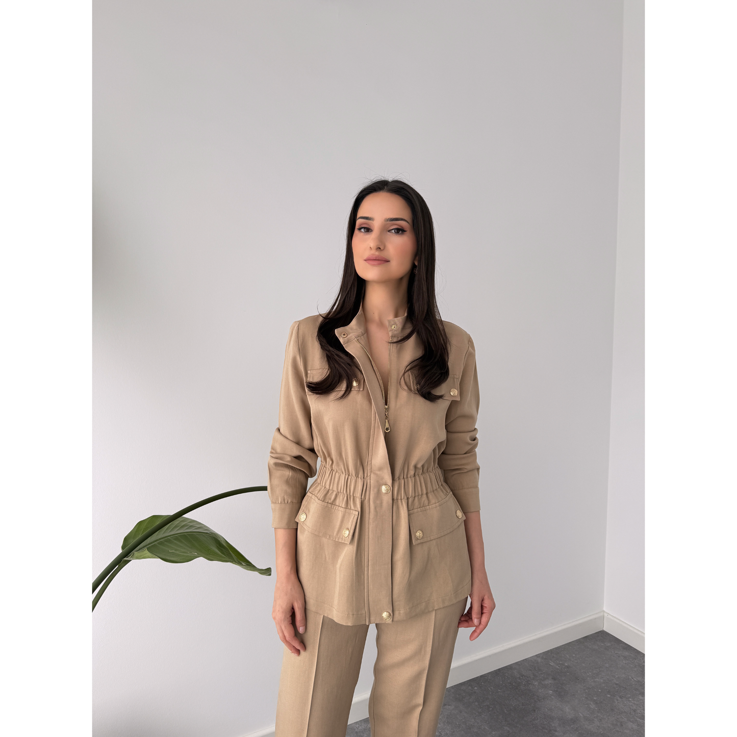 River Gold Buttoned Set