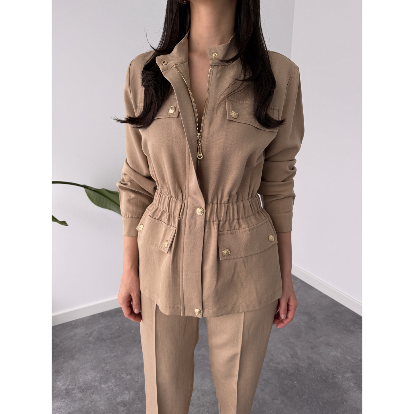 River Gold Buttoned Set