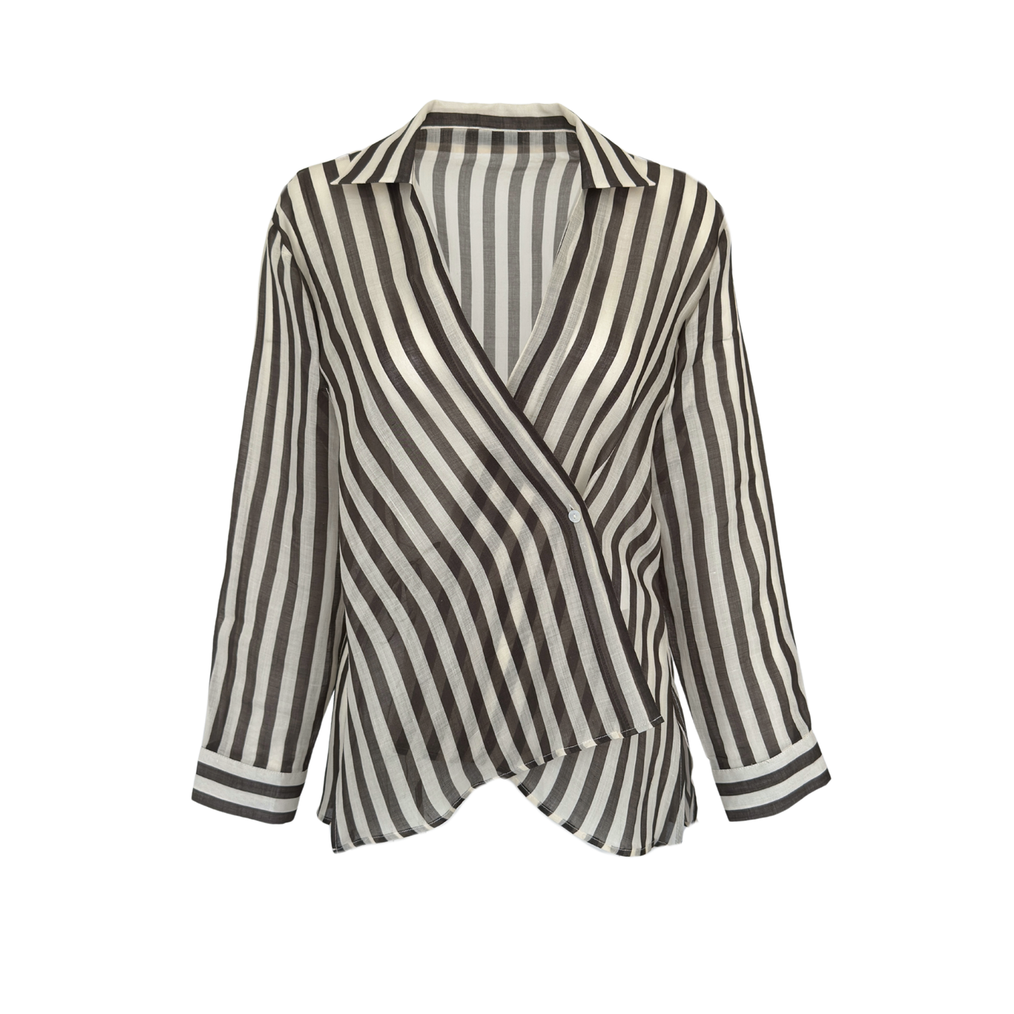 Stria Draped Shirt