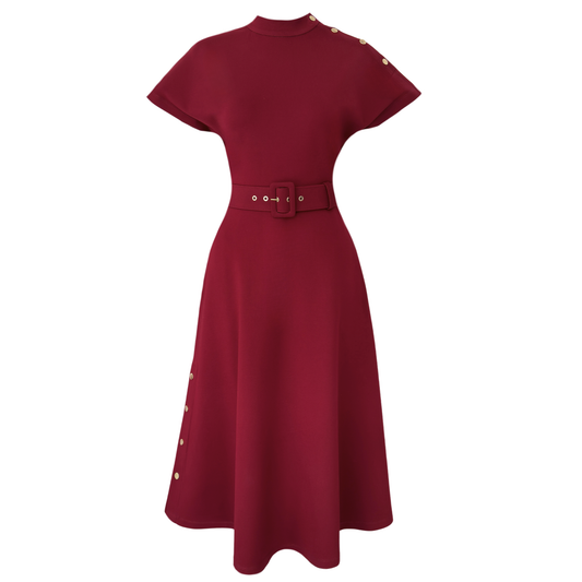 Ava Belted Midi Dress