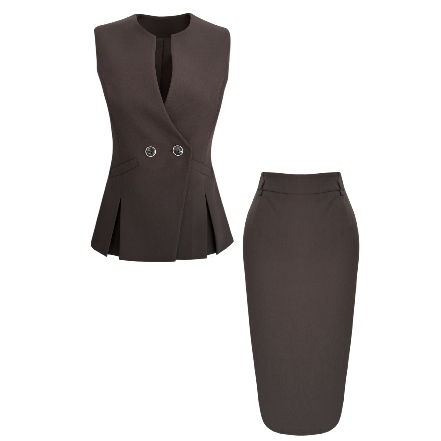 Structured Peplum Skirt Set