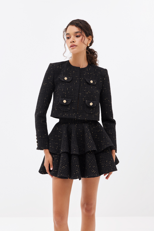 Black Tweed Co-Ord Set