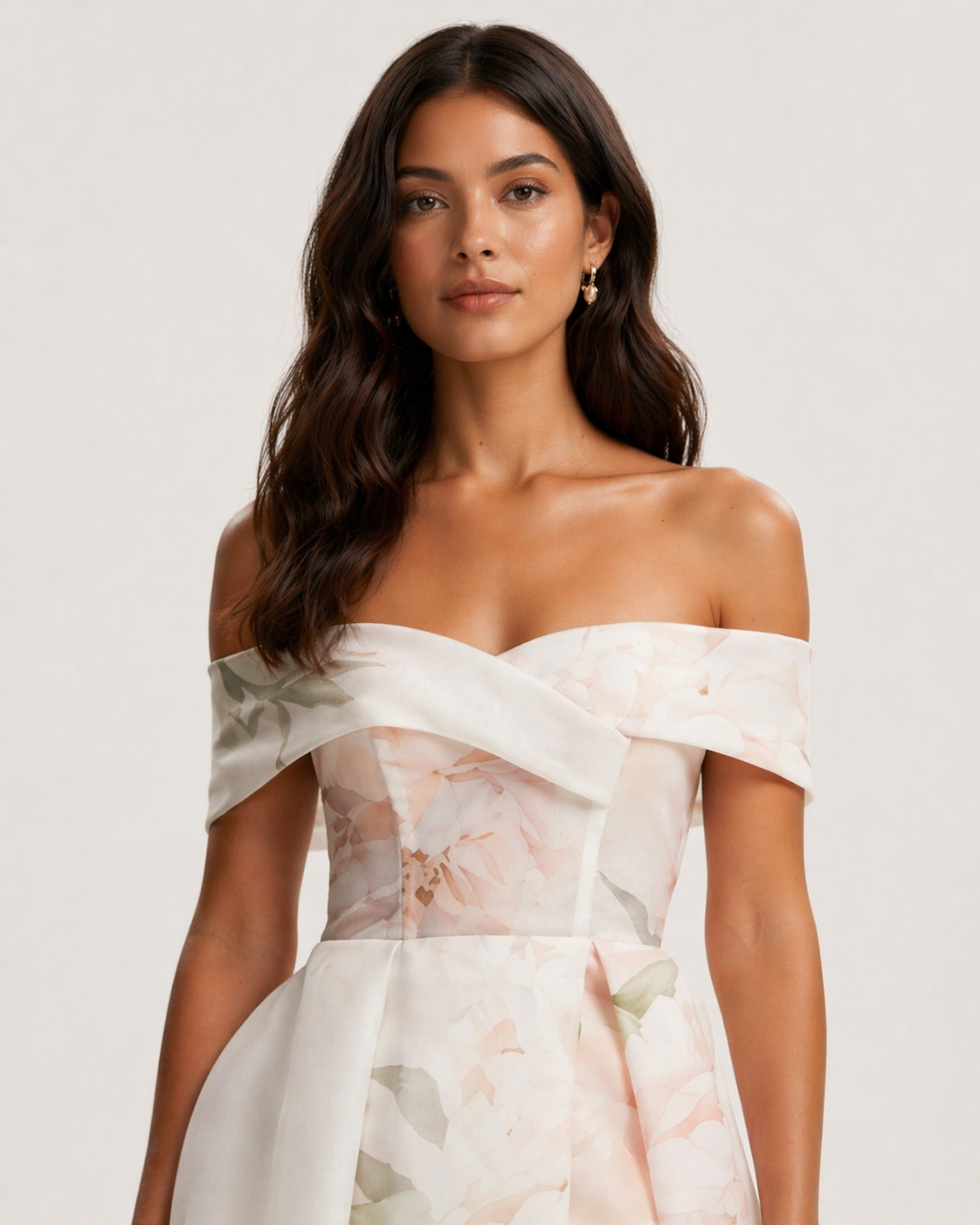 Refined Peony Off Shoulder Maxi Dress