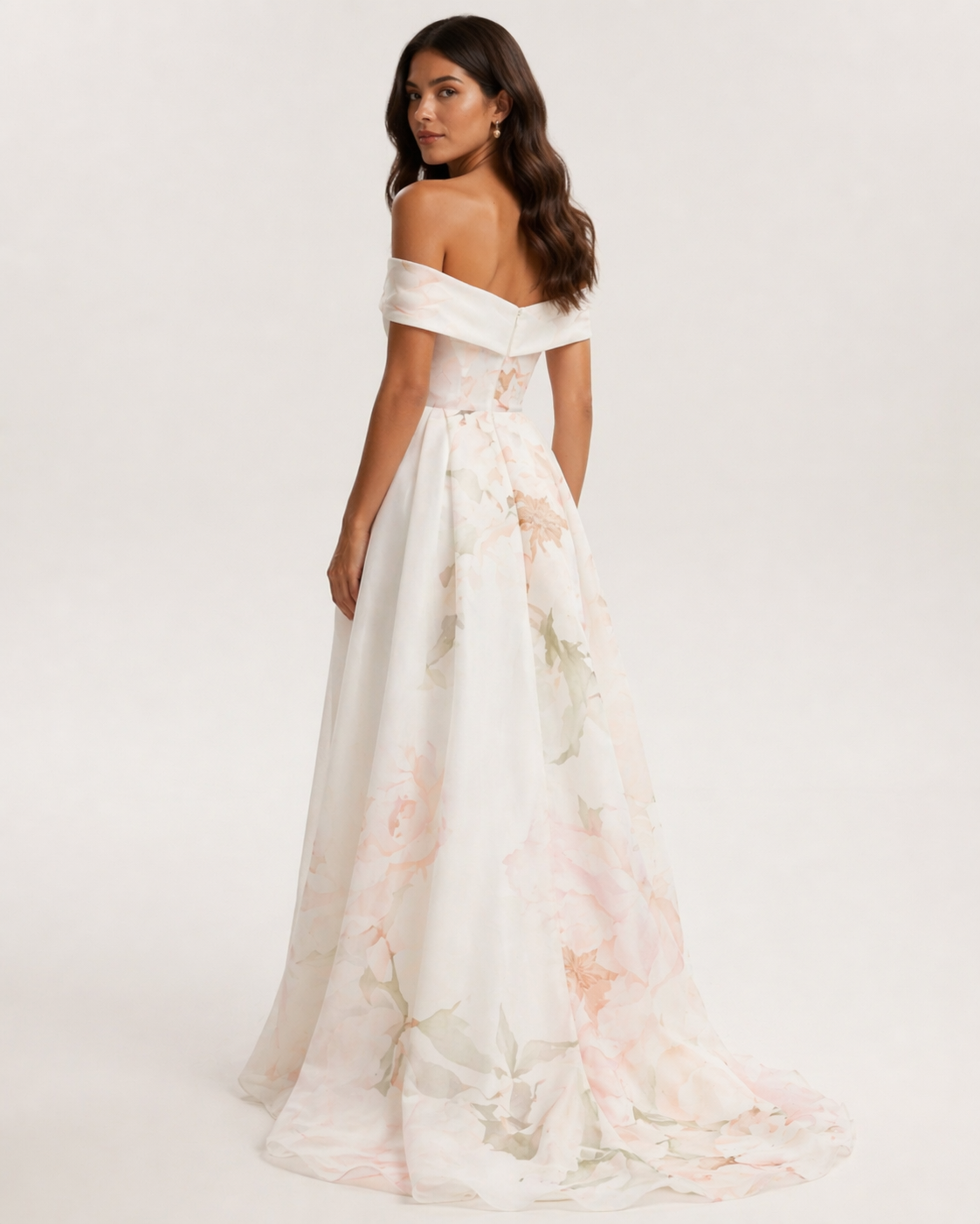 Refined Peony Off Shoulder Maxi Dress